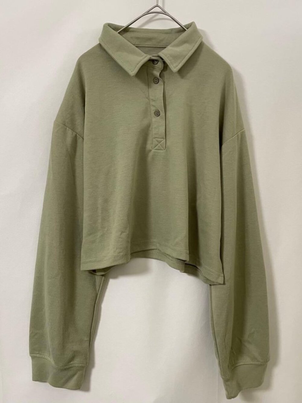 Edgele Long Sleeves Green Top Size L Spring/Autumn